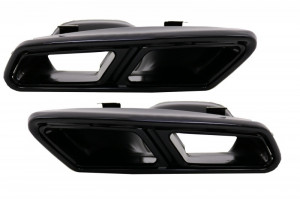 Difuzor Bara Spate compatibil cu MERCEDES E-Class W212 S212 AMG Sport Line Facelift 2013-2016 Negru cu Ornamente Evacuare - Img 5