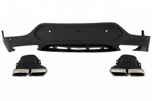 Difuzor Bara Spate compatibil cu Mercedes GLC Coupe C253 Sport Line 2015-2019 GLC63 Design Evacuari Crom