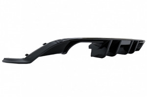 Difuzor Bara Spate compatibil cu VW Golf 7.5 VII Facelift 2017-2019 R Look Negru Lucios - Img 2