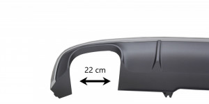 Difuzor Bara Spate cu Oranamente Evacuare compatibil cu AUDI A4 B9 8W S-line (2016-2018) Sedan Avant S4 Desing - Img 7