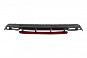 Difuzor Bara Spate cu Ornamente Crom si Prelungiri Extensii compatibil cu Mercedes W176 A-Class 2012-2018 A45 Facelift Design