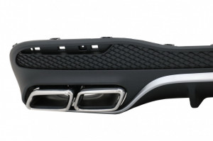 Difuzor Bara Spate cu Ornamente Evacuare compatibil cu Mercedes GLE W166 SUV Sport Line 2015-2018 - Img 2