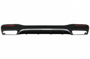 Difuzor Bara Spate cu Ornamente Evacuare compatibil cu Mercedes GLE Class W166 SUV Facelift 2015-2019 GLE63 Design - Img 2