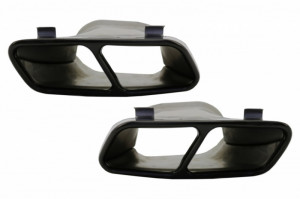 Difuzor Bara Spate cu Ornamente Evacuare Negre compatibil cu Mercedes A-Class W176 2012-2018 A45 Facelift Design - Img 6