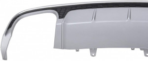 Difuzor Bara Spate cu Ornamente toba compatibil cu Audi A6 4G Facelift S-Line 2015-2018 S6 Design - Img 6