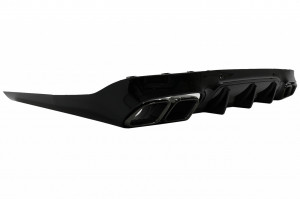 Difuzor Bara Spate cu Ornamente Toba Negre compatibil cu Mercedes CLS-Class C257 Sport Line 2018-> CLS63 Design - Img 3