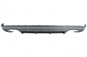 Difuzor Bara Spate cu Ornamente Tobe compatibil cu Audi Q5 8R 2009-2016 Gri Platinat Crom - Img 6
