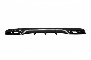 Difuzor Bara Spate cu Ornamente Tobe compatibil cu Mercedes E-Class W213 S213 Standard 2016-2019 E63 Design Negru