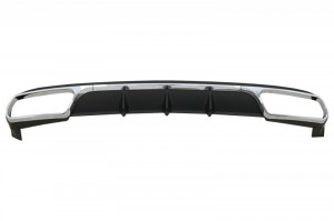 Difuzor Bara Spate cu Ornamente Tobe Negre compatibil cu Mercedes W212 E-Class Facelift 2013-2016 pentru Bara Spate Standard - Img 6