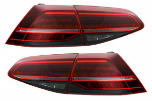 Difuzor Bara Spate cu Stopuri Full LED compatibil cu VW Golf 7.5 VII Facelift 2017-2019 R Look - Img 6