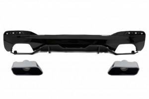 Difuzor Bara Spate cu Tobe Ornamente compatibil cu BMW Seria 5 G30 G31 2017-> M Performance Design
