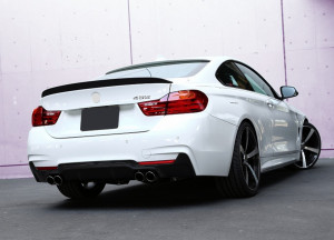 Difuzor Bara Spate Evacuare Dubla compatibil cu BMW F32 F33 F36 4 Series M Performance Design (2013-) - Img 7