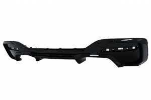 Difuzor Bara Spate Evacuare Dubla compatibil cu BMW Seria 1 F20 F21 LCI 2015-2019 M2 Design Negru Lucios - Img 3