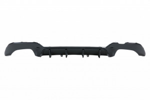 Difuzor Bara Spate Evacuare Dubla compatibil cu BMW Seria 3 G20 G28 Sedan G21 Touring 2019-> M340i M Look Negru Lucios