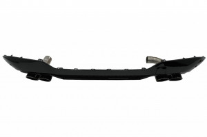 Difuzor Bara Spate Evacuare Dubla cu Ornamente evacuare compatibil cu BMW X3 G01 2018-2020 M Design Negru Lucios - Img 3