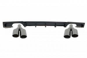 Difuzor Bara Spate Evacuare Dubla cu Ornamente Tobe Negre compatibil cu BMW Seria 3 F30 F31 2011-2019 M Design