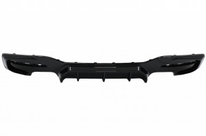 Difuzor Bara Spate Evacuare Dubla Negru Lucios compatibil cu BMW Seria 1 F20 F21 LCI 2015-2019 - Img 2