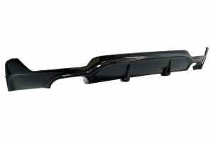 Difuzor Bara Spate Evacuare Dubla si Ornamente Tobe compatibil cu BMW F32 F33 F36 4 Series M Performance Design 2013-> Negru Lucios - Img 3