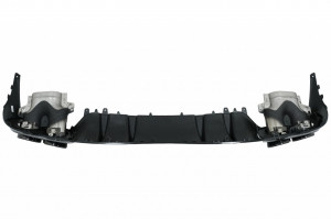 Difuzor Bara Spate Evacuare Dubla si Tobe Ornament compatibil cu Mercedes C-Class C205 A205 Coupe Cabriolet 2014-2019 C43 Design Night Package - Img 3