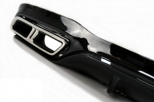 Difuzor Bara Spate Negru Lucios cu Ornamente tobe Crom compatibil cu Mercedes E-Class W213 2016-> E63S Design - Img 6