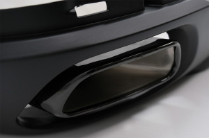 Difuzor Bara Spate si Ornamente Evacuare compatibil cu BMW X5 F15 2013-2018 M-tech V8 Design Cenusiu Lucios - Img 3