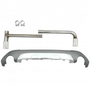 Difuzor Bara Spate si Sistem Evacuare compatibil cu BMW X1 SUV F48 2015-> M Sport Look - Img 4