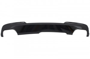 Difuzor de aer cu Evacuare Dubla Negru Lucios si Ornamente compatibil cu BMW F10 F11 Seria 5 2011-2017 M-Technik 550i V8 LCI Look - Img 2