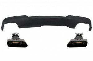 Difuzor de aer cu Evacuare Dubla si Ornamente compatibil cu BMW F10 F11 Seria 5 2011-2017 M-Technik 550i Design
