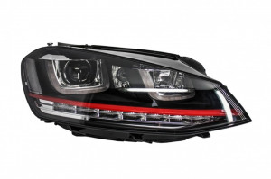 Faruri 3D LED compatibil cu VW Golf 7 VII 2012-2017 R20 GTI Design Semnal LED - Img 3