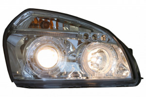 Faruri Angel Eyes compatibil cu Hyundai Tucson 2004-2010 Crom - Img 4