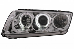 Faruri CCFL Angel Eyes compatibil cu Skoda Fabia 1999-2008 Crom - Img 2