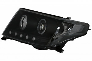 Faruri compatibile cu TOYOTA Land Cruiser FJ200 2008-2012 Facelift 2012 Look Negru - Img 3