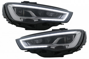Faruri Full LED compatibil cu Audi A3 8V Pre-Facelift 2013-2016 Upgrade pentru HID / Xenon cu Semnalizare Dinamica Secventiala