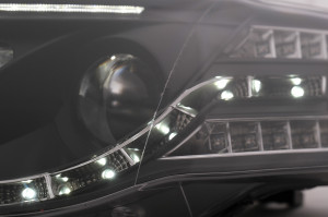 Faruri LED DRL compatibil cu Audi A4 B7 2004-2008 DAYLIGHT Negru - Img 3