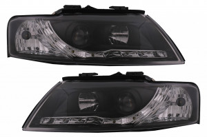 Faruri LED DRL compatibil cu Audi A4 Cabriolet B6 8H7 8HE 2002-2006 Negru