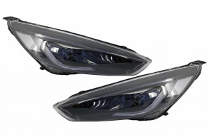 Faruri LED DRL compatibil cu Ford Focus III Mk3 Facelift 2015-2017 Bi-Xenon Design Semnalizare Dinamica
