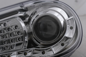 Faruri LED DRL compatibil cu VW Golf IV 4 1997-2003 Crom - Img 4