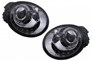 Faruri LED DRL compatibil cu VW New Beetle Hatchback Cabrio 1998-2005 Crom Sticla Clara