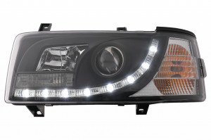 Faruri LED DRL compatibil cu VW Transporter T4 1990-2003 Negru - Img 2