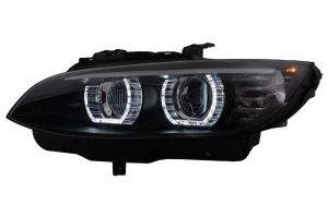 Faruri Xenon Angel Eyes compatibil cu BMW Seria 3 E92 E93 (2006-2010) 3D U-TYPE Negru - Img 2