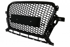 Grila Bara Fata compatibil cu Audi Q5 8R Facelift 2012-2015 Negru Lucios - Img 2