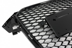 Grila Centrala compatibil cu AUDI A4 B8 Facelift 2012-2015 RS Design Negru Lucios - Img 3