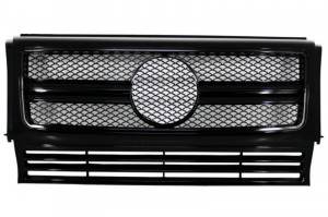 Grila Centrala compatibil cu MERCEDES Benz W463 G-Class 1990-2012 2012 G65 G63 Design Piano Black Edition