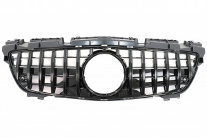 Grila Centrala compatibil cu Mercedes SLK R172 2011-2015 GT-R Panamericana Design Negru - Img 2