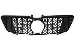Grila centrala compatibila cu Mercedes ML W164 2008-2011 Negru Crom GTR Panamericana Design - Img 2
