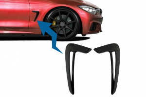 Grile Aripi Laterale compatibil cu BMW 4 Series F32 F33 F36 (2013-03.2019) Negru Lucios