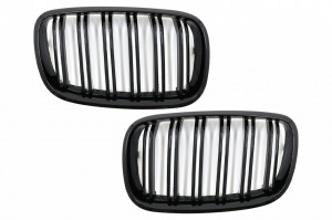 Grile Centrale compatibil cu BMW X5 E70 X6 E71 (2007-2014) Negru Lucios M Design
