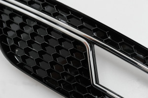 Grile Laterale Bara Fata compatibil cu AUDI A4 B8 Facelift 2012-2015 RS4 Design Negru & Chrome - Img 4