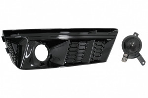 Grile Laterale compatibil cu Audi A4 B9 Sedan Avant 2016-2018 RS4 Desing Negru - Img 2