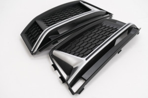 Grile Laterale compatibil cu Audi A4 B9 Sedan Avant S-Line 2016-2018 RS4 Design Silver - Img 4